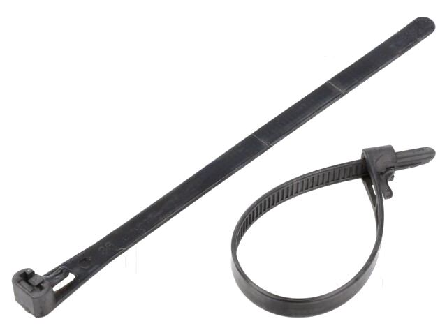 Kabelbinder; losmaakbaar; L: 150mm; W: 7,2mm; polyamide; zwart Kabelbinder; losmaakbaar; L: 150mm; W: 7,2mm; polyamide; zwart